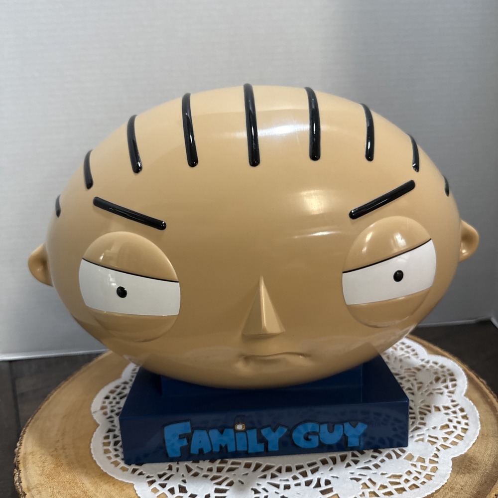 Family Guy Stewie Griffin Total World Domination Storage Head 2008 Display Case